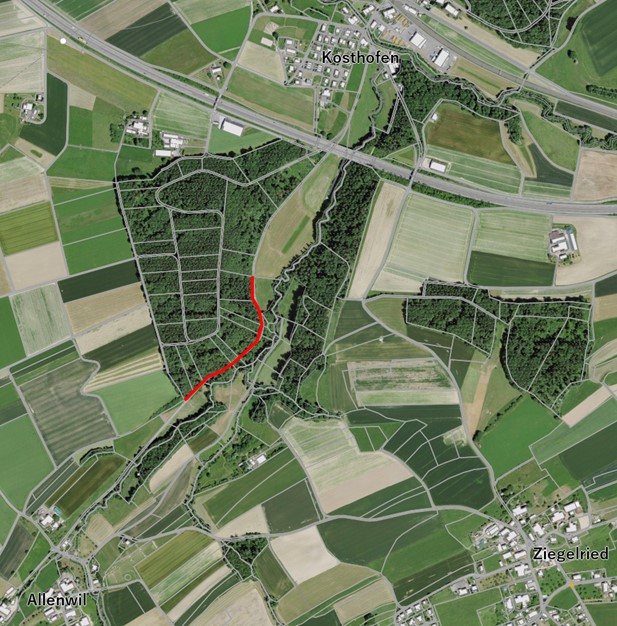 Karte genauer Standort Strassenabschnitt