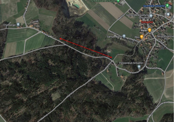 Karte Strassenabschnitt